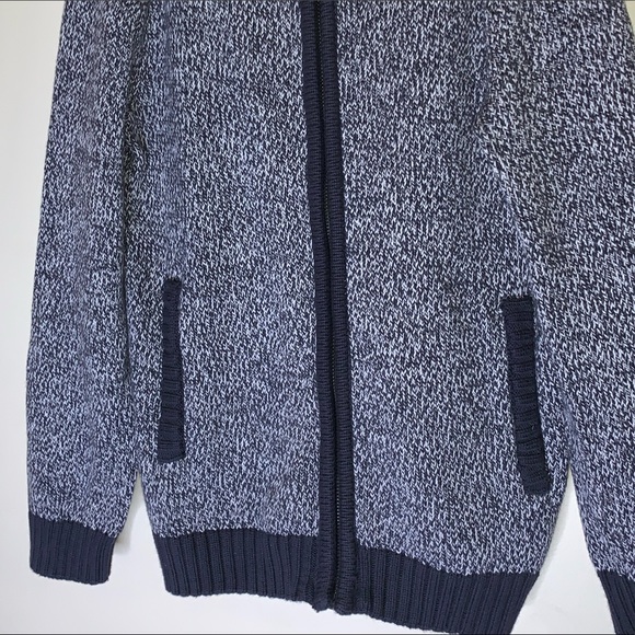 GYMBOREE ZIP CARDIGAN SWEATER JACKET COTTON GRAY WHITE LONG-SLEEVE TOP SHIRT 7-8 - Picture 4 of 11
